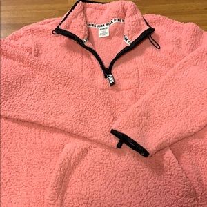 Pink Sherpa hoodie